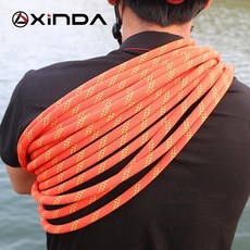 8자하강기 XINDA 캠핑 암벽 등반 로프 10.5mm 정적 직경 고강도 끈 안전 장비 생존, 04 Black-20meter