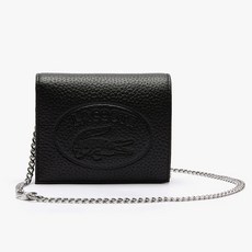 라코스테 Womens Croco Crew Grained Leather Belt Bag