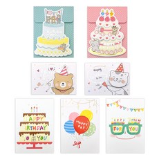 엠즈 핸드메이드 생일 축하 팝업 입체 카드 멜로디카드 세트, 2.풍선 멜로디 카드 (MS-3004)