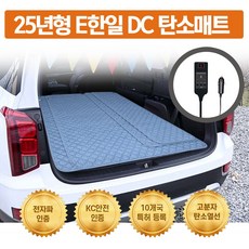 한일 DC 12V 전기매트 스마트 탄소 온열 매트 차박 캠핑 차량용 전기장판 2인용, 125x190 (2인용), 딥블루
