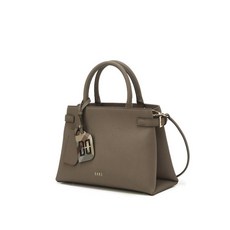 21SS [HERITAGE CODE CALSSIC]베이지 참장식 가죽 토트백 DCBA1E909I3