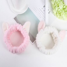 야옹이 세안밴드 헤어밴드 2종 세트, 연핑크1P+화이트1P, 1개