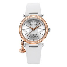 [공식수입정품] 백화점 AS가능 비비안웨스트우드 VIVIENNE WESTWOOD 오브팝 Orbpop VV006RSWH 쿼츠 여성용 가죽시계 32mm