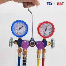 BBT 매니폴드게이지 4밸브 22용 / 410용 비비티, 1개, 매니폴드게이지 22용 - 마레스3구게이지