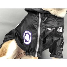 [고급] 슈프림 노스 콜라보 비옷 애완용품 고양이 우비 강아지 레인코트, 검정_L