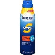 Coppertone 스포츠 선스프레이 SPF30 196g, 5개