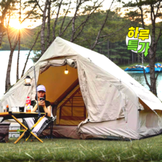 레포스 원터치 에어텐트 쉘터 리빙쉘 캠핑 차박텐트 4인용 6인용 낚시 여름 자동 텐트 탠트, 2. 별밤 단문형 ( 3 ~ 6인)