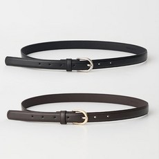 링서울 [선물옵션] 20mm eco vintage leather belt - [brownblack]