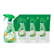 은나노스텝 시즌3 다용도 세정제 4종 세트 (550ml 1개 + 500ml 파우치 리필 3개)