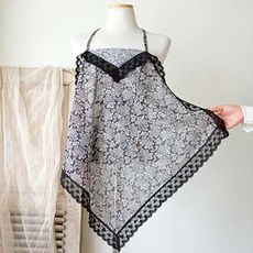 플라워 에티켓 앞치마손수건 레이스스카프 무릎덮개 매너수건 턱받이 김수미앞치마