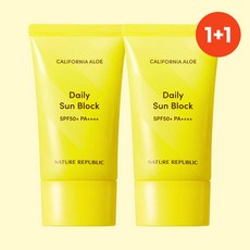 NATURE REPUBLIC네이처리퍼블릭 캘리포니아 알로에 데일리 선블럭SPF50+PA++++ 1+1