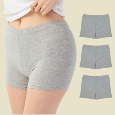 [국내생산] 이지온 이너코튼쇼츠 속바지 2부 grey 3p
