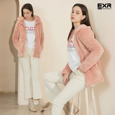 [EXR] 여성 NEW 실키 후리스 집업 자켓 핑크