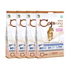 캐츠랑 전연령 단백질원 75% 이상 (5kg x 4개) 
