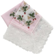 웨지우드 레이스 일본 손수건 와일드 스트로베리 64cm 면100퍼센트 179490