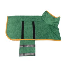 목욕 가운 타올 애완 동물 초고속 건조 코트 부드럽고 흡수성 중, 5.Velcro Type Green, 1개