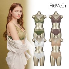 핏미인 라이크라 노와이어 풀컵 여성속옷세트 4+4 상품 이미지