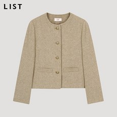 [리스트(LIST)] 울 블렌드 칼라리스 자켓_TWWJKO72020_BE
