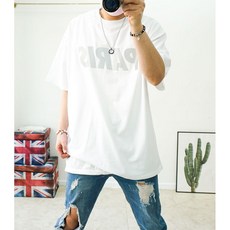 밤에 빛나는 스카치 파리스 레터링 여름 캐주얼 반팔티셔츠 리뷰후기