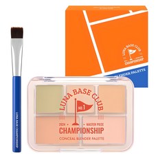 LunA Base Championship Edition遮瑕調色盤+平頭遮瑕刷組, 1組, 1號透明蓋