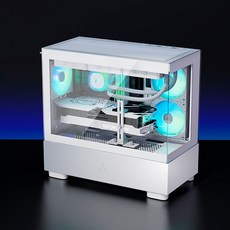 [ABKO] U40M 웨일샤크 ARGB BTF [미니타워] [화이트], 1개