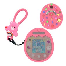 다마고치 햄스터키우기 다마고치 픽스 핑크 퍼플 블루 그린용 손가락 끈이 있는 실리콘, 협력사, 분홍색