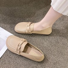 패션 여성 플랫 슈즈 발편한 가죽 여자 로퍼 미끄럼 방지 임산부 펀프스 데일리 여자 신발 단화 CJJ
