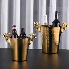 일본 수제 아이스버킷 칠링 칠링백 매장 맥주 얼음 아이스 소형, 1개, 4. 5L 실버 스케일 모델
