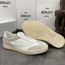 Berluti 남성 가죽 패션 운동화 라이트 그레이 S5606-002K60