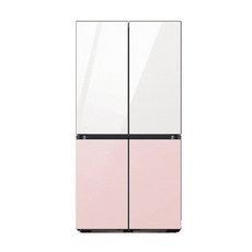 삼성 비스포크 냉장고 4도어 키친핏 615L 글램화이트+글램핑크 RF60B91C355
