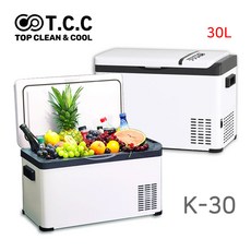 TCC 차량용 캠핑용 냉장고 냉동고 휴대용 자동차냉장고 30L(아답터포함), k-30 냉장고