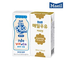 매일유업 헬로엔요 플레인 200ml 24팩 + 멸균 매일우유 커피 24팩, 1세트