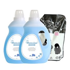 마마앤부 온가족용세제 2개 + 베이비파우더리필 1300ml, 2kg, 1개, 2L