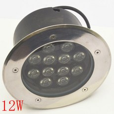 Grondspot jar딤 Ip68 Ac85 265v/12v/24v 12w 지하 조명 Led 데크 Inground 화이트/화이트/레드/초/블루/rgb, [05] 12w Red, 1개