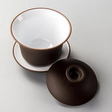 우아한 가이완 차 컵 보라색 점토 뚜껑 그릇 접시 브루, 1개, 2. C