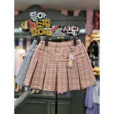 신디키즈체크스커트