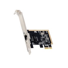 기가비트 랜카드 유선 리얼텍칩셋 간편설치 PCI-E 인터넷 컴퓨터 PC 데스크탑 LP브라켓 안정적 어댑터, 1개