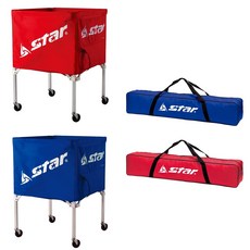  스타 공보관함 볼캐리어 멀티 사각볼망 볼카트 공정리함 XZ100, 레드 