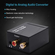 동축 광섬유 토스링크 디지털-잭 오디오 변환기 아날로그 3.5 L/R RCA SPDIF 디지털 디코더 스테레오 앰프, 한개옵션0