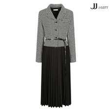 JJ지고트 플리츠 블록 재킷 스타일 원피스 GMBM0OP93