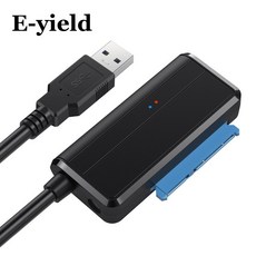 SATA 어댑터 케이블 2.5 인치 3.5 인치 하드 디스크 드라이버 케이블 변환기 초고속 USB 3.0 SATA 22 핀|usb 3.0 to sata|super speed u, 단일, UK Adapter, 1개