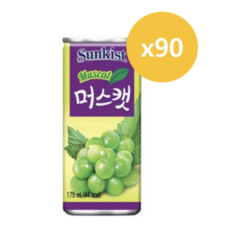 해태-썬키스트머스캣포도175ml(30캔) x3, 175ml, 90개