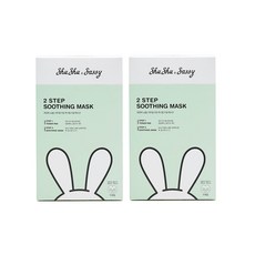 슈슈앤쎄씨 투스텝 마스크 팩 10매 x 2 - 수딩 ShuShu & Sassy Step Mask Pack 10ct Soothing, 2개, 10매입