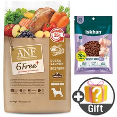 [N] ANF 6Free+ 오리고기&연어 강아지 사료 +사은품 2종, 1세트, 5.6kg, 오리고기연어+(G)닭고기 져키 큐브 90g+돌돌이 - anf