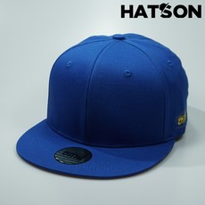 [햇츠온]J0SM258BL HatsON 브랜드 남자 여자 심플 로고 스타일 블루 오렌 스냅백 힙합 야구 모자 AD