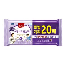 매일유업 상하 어린이고칼슘치즈 4단계 유통기한 21.10.6일, 60매, 4단계 어린이고칼슘치즈