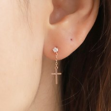 14k십자가귀걸이