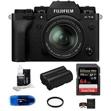 Fujifilm X-T4 Mirrorless Digital Camera with XF 18-55mm f2.8-4 R LM OIS Lens (Black) Bundle Includ, One Color_Black, 상세 설명 참조0, 상세 설명 참조0
