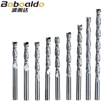 1pc 3.175mm SHK 우드 커터 CNC 라우터 비트 2 플루트 나선형 엔드 밀 더블 밀링 PVC, [15] 2LX3.12, 1개