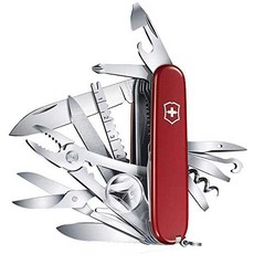 Victorinox 정글칼 멀티툴 생존 캠핑용 다용도Victorinox 포켓 나이프 스위스 Champ 33가지 기능 콤비네이션 펜치 가위 돋보기-65845, 01.01.01 / 01/01 빨간, 01.01.01 / 01/01 하나